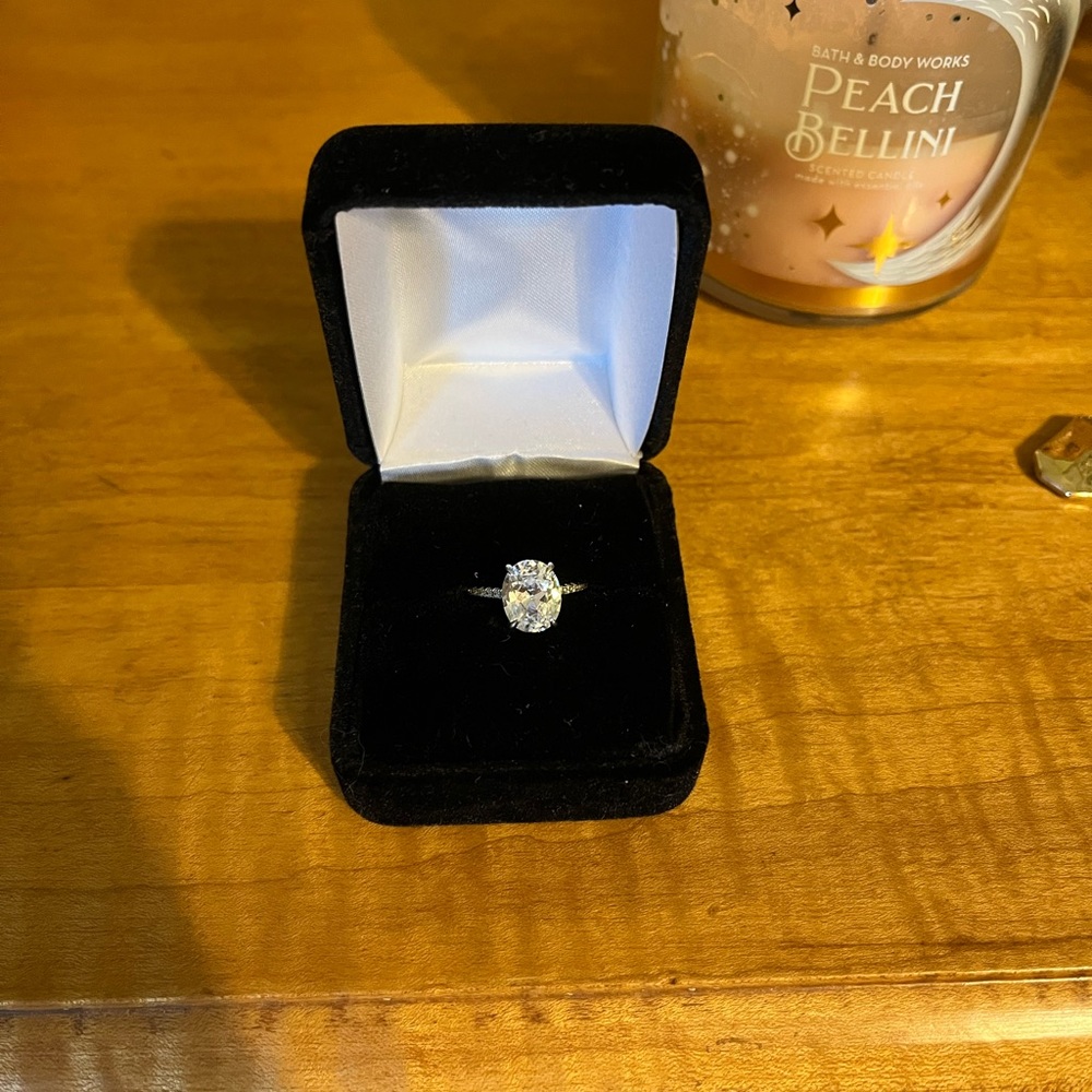 Faux diamond ring